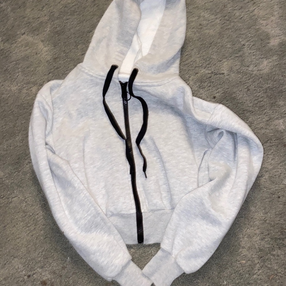 Forever 21 crop zip up hoodie